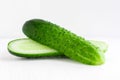 Cucumber over white background Royalty Free Stock Photo