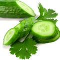 Cucumber with parsley Royalty Free Stock Photo