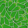 Cucumber pattern seamless. Vegetable background. Cucumbers ornament. vector texture