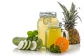 Cucumber and Pineapple juice Royalty Free Stock Photo