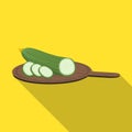 Cucumber, single icon in flat style.Cucumber, vector symbol stock illustration web.