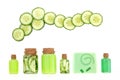 Cucumber Skincare and Body Care Treatment Royalty Free Stock Photo