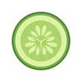 Cucumber slice icon. Cucumber vector. Royalty Free Stock Photo