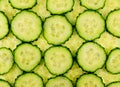 Cucumber sliced disc Royalty Free Stock Photo