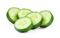 Cucumber sliced isolated on white background Royalty Free Stock Photo