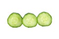 Cucumber sliced over white background Royalty Free Stock Photo