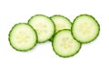 Cucumber Slices Isolated On White Background Royalty Free Stock Photo