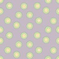 Cucumber slices seamless vector pattern