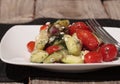 Cucumber, tomato, feta cheese and dill salad Royalty Free Stock Photo