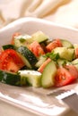 Cucumber and tomato salad Royalty Free Stock Photo