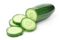 Cucumber on White Royalty Free Stock Photo