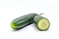Cucumber on white backtround Royalty Free Stock Photo