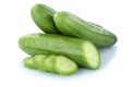 Cucumbers cucumber sliced slice vegetable isolated Royalty Free Stock Photo