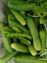 Cucumbers and lyres at the traditional market.