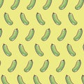 Cucumbers pattern background