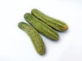 cucumbers on a white background