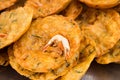 Cucur Udang or prawn fritters, a popular Malaysian fried snack