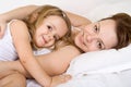 Cuddling in a lazy morning Royalty Free Stock Photo