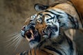 Cuddling tigers. Sumatran tiger, Panthera tigris sumatrae Royalty Free Stock Photo