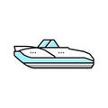 cuddy cabins boat color icon vector illustration