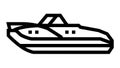cuddy cabins boat line icon animation