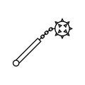 Cudgel icon element of weapon icon for mobile concept and web apps. Thin line cudgel icon can be used for web and mobile. Premium