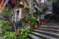 Beautiful and Confortable Hotel in the traditional and beautiful  village in Cudillero. Royalty Free Stock Photo