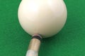 Cue and ball Royalty Free Stock Photo