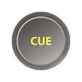 Cue button. Vector illustration decorative background design Royalty Free Stock Photo