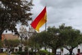 Giant flag of Cuenca in San Blas Park Royalty Free Stock Photo
