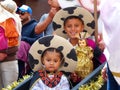 Children in national costumes of Saraguro, Ecuador