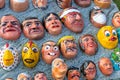 Funny, comic and political masks for Monigotes, Ecuador Royalty Free Stock Photo