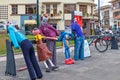 Mannequins or stuffed dummies at the street for selling, Ecuador