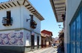 Oldest street of city Cuenca, Ecuador