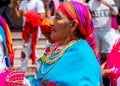 A senior woman folk dancer Cayambe Canton, Ecuador