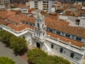 Cuenca, Ecuador / October 21, 2017 - Aerial view of the iconic O Royalty Free Stock Photo