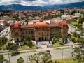 Cuenca, Ecuador / October 20, 2017 - Aerial view of the iconic B Royalty Free Stock Photo