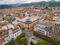 Cuenca, Ecuador / October 21, 2017 - Aerial view of the iconic M Royalty Free Stock Photo