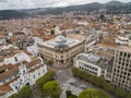 Cuenca, Ecuador - October 21, 2017 - Aerial view of the iconic Mayor`s Office Royalty Free Stock Photo