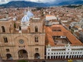 Cuenca, Ecuador / October 21, 2017 - Aerial view of the iconic N Royalty Free Stock Photo