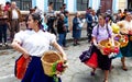 Cuenca, Ecuador. Parade during Carnival.Dancers dressed as cuencano