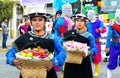 Saraguro nationality women at the parade, Ecuador