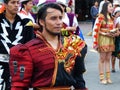 Young man folk dancer representÃâ¹ Bolivian dance