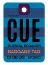 Cuenca airport luggage tag