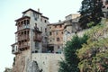 Cuenca, Spain 11 October , 2017 The famous Hung houses of Cuenca in Spain. Many casas colgadas are built right up to the cliff edg Royalty Free Stock Photo