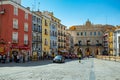Cuenca, Spain - September 19th 2022: People having fun in Plaza Mayor Royalty Free Stock Photo