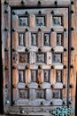 Wooden door of the Cuernavaca cathedral in morelos, mexico Royalty Free Stock Photo