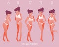 girls with different body types Royalty Free Stock Photo