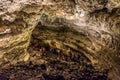 Cueva de los Verdes, an amazing lava tube and tourist attraction on Lanzarote island Royalty Free Stock Photo