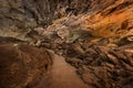 Cueva de los Verdes. Tourist attraction in Lanzarote, amazing volcanic lava tube.